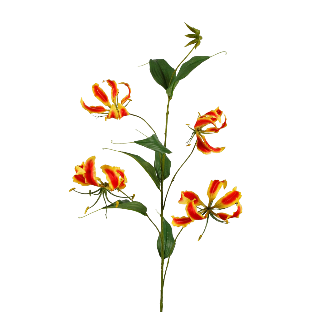 Viv! Home Luxuries Gloriosa - zijden bloem - oranje - 86cm
