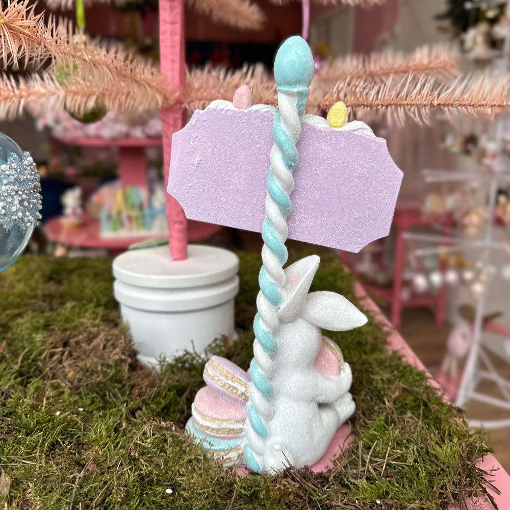 Viv! Christmas Paasdecoratie - 'Happy Easter' Konijntje - pasen - pastel - 26cm