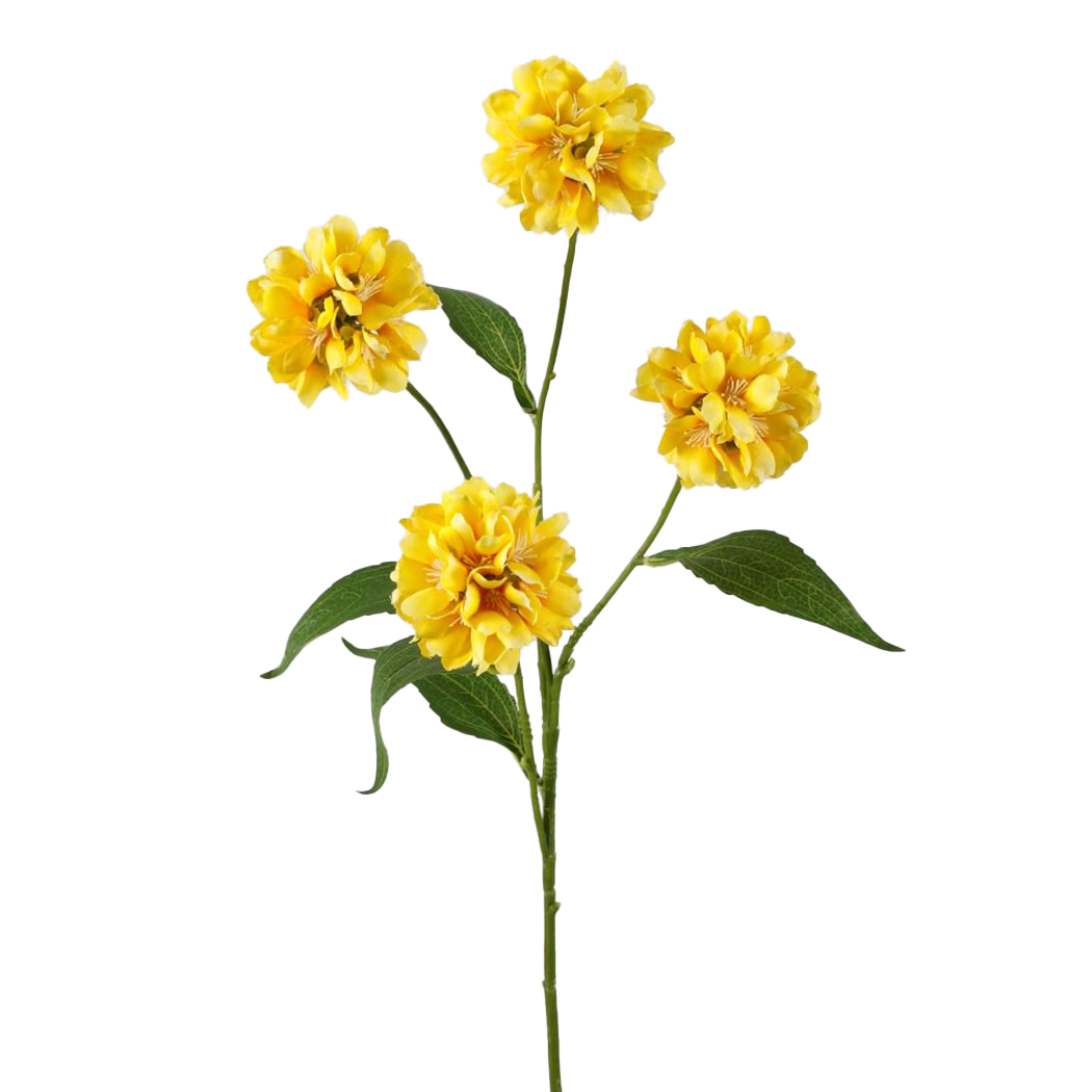 Viv! Home Luxuries Winterdaphne - zijden bloem - geel - 64cm