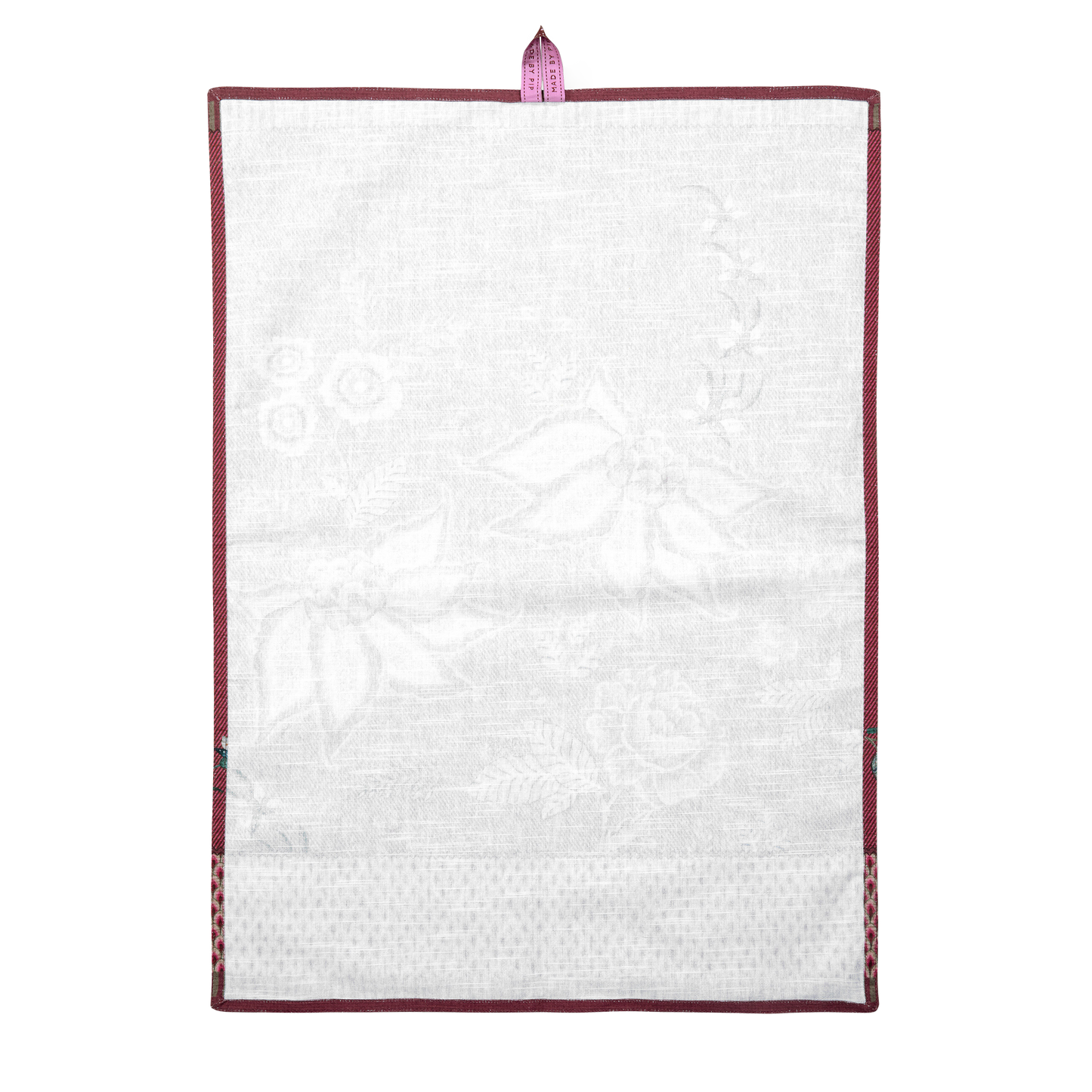 Pip Studio Theedoek - Flower Festival - donkerroze - topkwaliteit