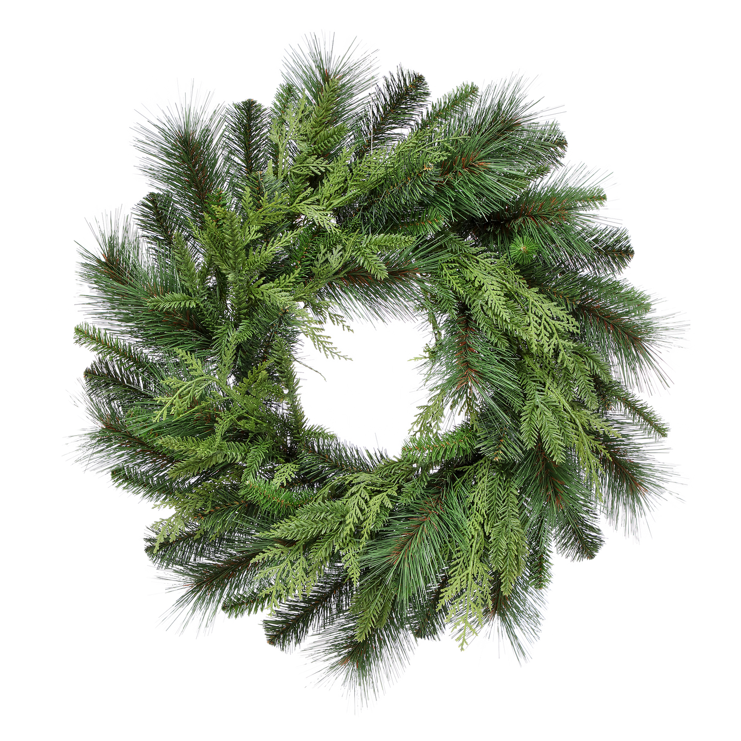 Viv! Christmas Kunst Kerstkrans - Natural Touch Dennentakken - groen - Ø60cm