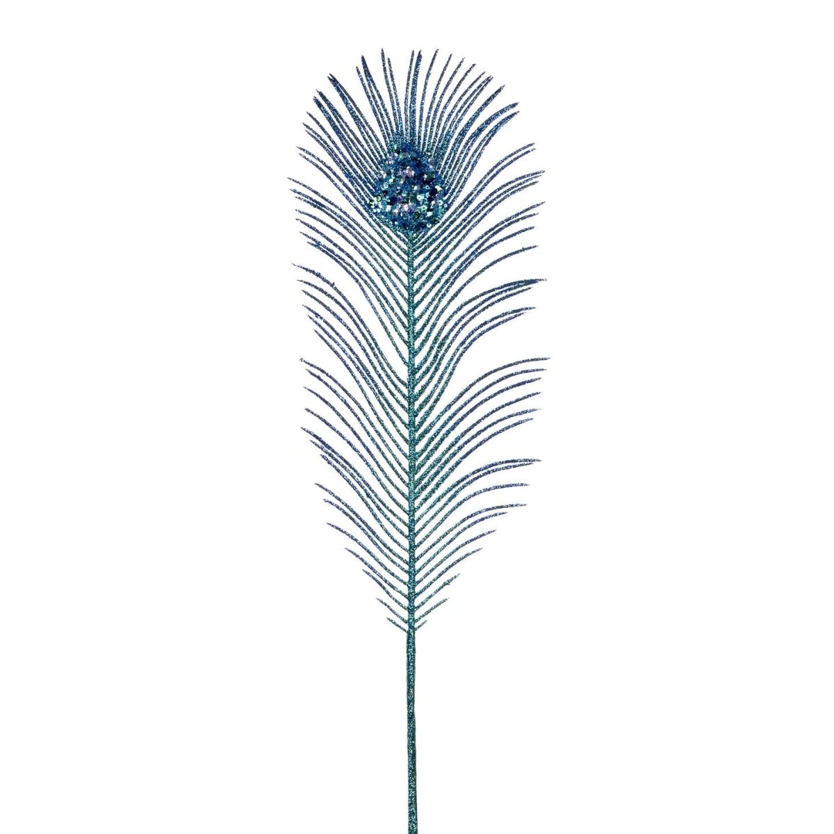 Viv! Home Luxuries Kerst - pauwenveer - decoratietak - blauw - 68cm - topkwaliteit - Viv! Home Luxuries