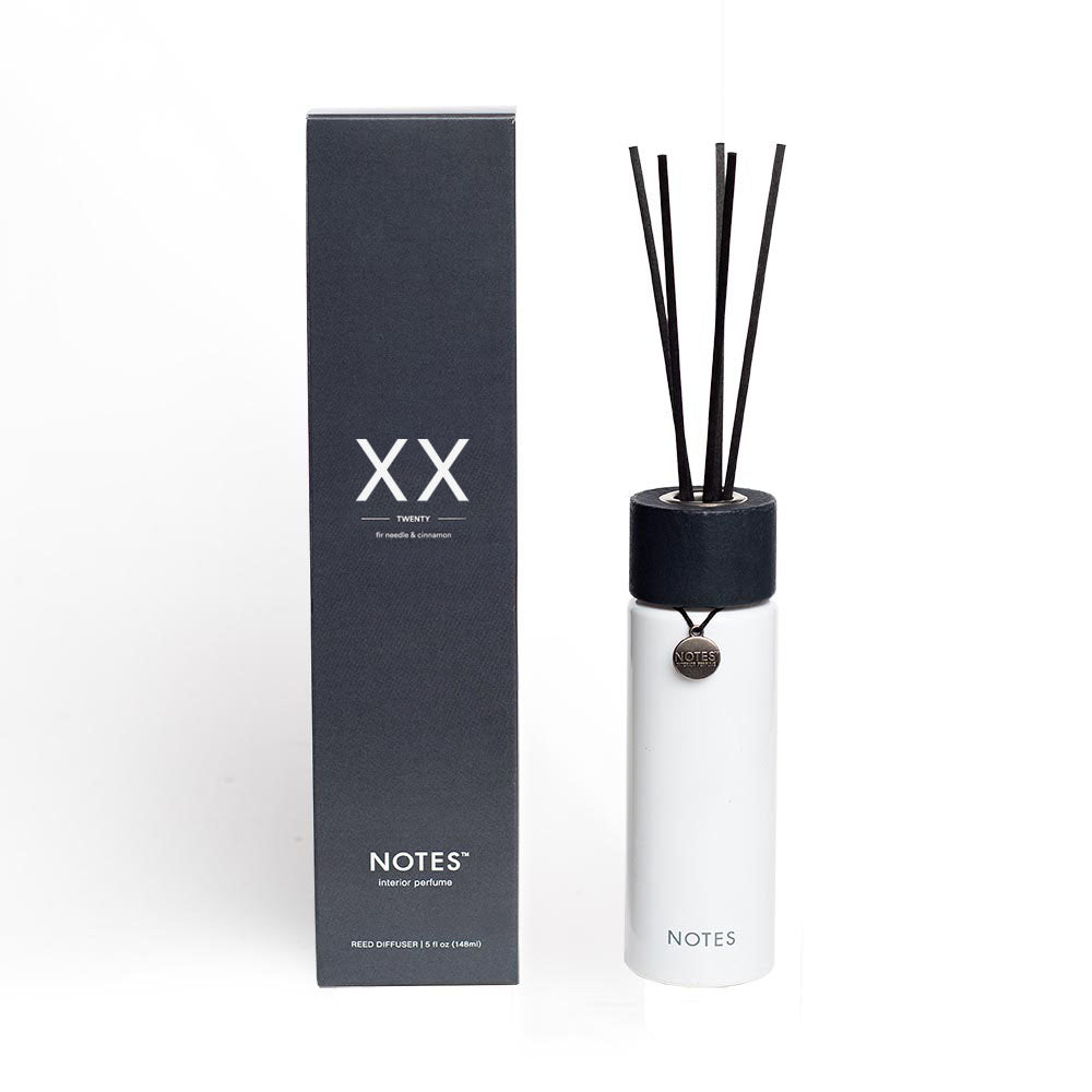 Notes Reed diffuser XX - Dennengeur & kaneel - geurstokjes