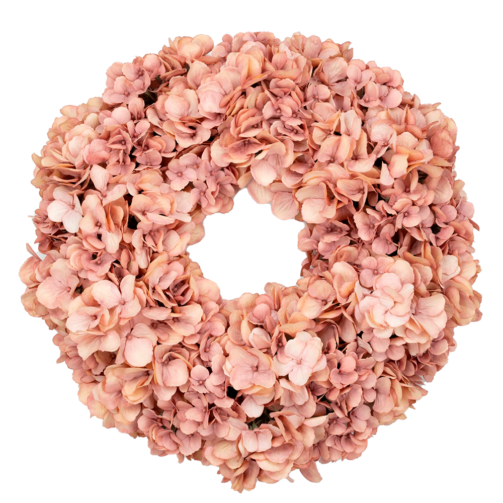 Viv! Home Luxuries Hydrangea wreath - silk - red - Ø46cm