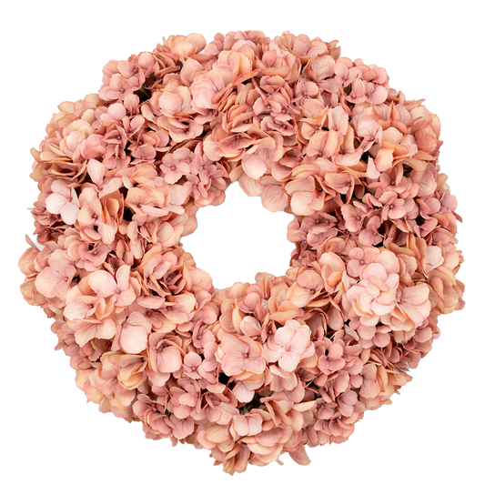 Viv! Home Luxuries Hydrangea wreath - silk - red - Ø46cm