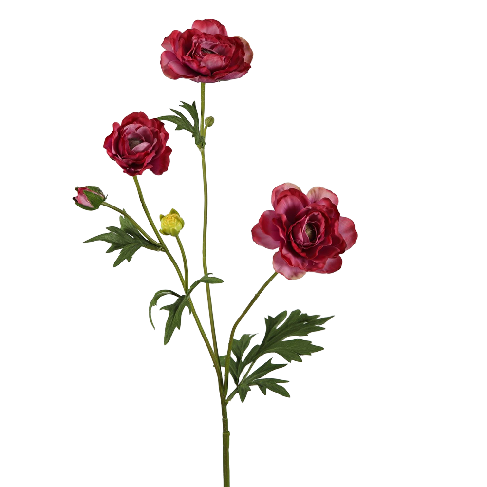 Viv! Home Luxuries Ranonkel -  zijden bloem - paars roze - 54cm