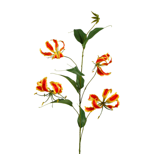 Viv! Home Luxuries Gloriosa - zijden bloem - oranje - 86cm