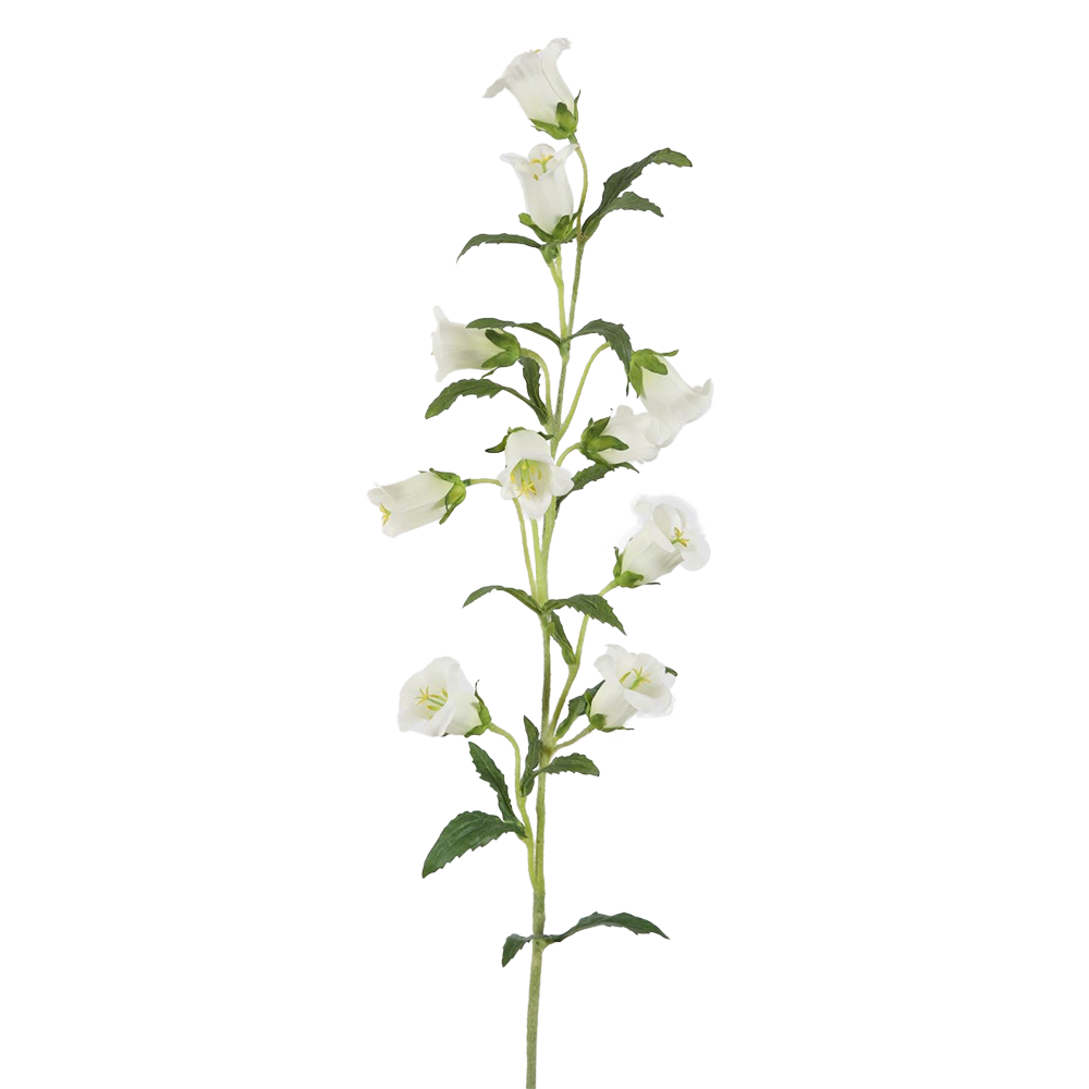 Viv! Home Luxuries Campanula - zijden bloem - wit - 88cm