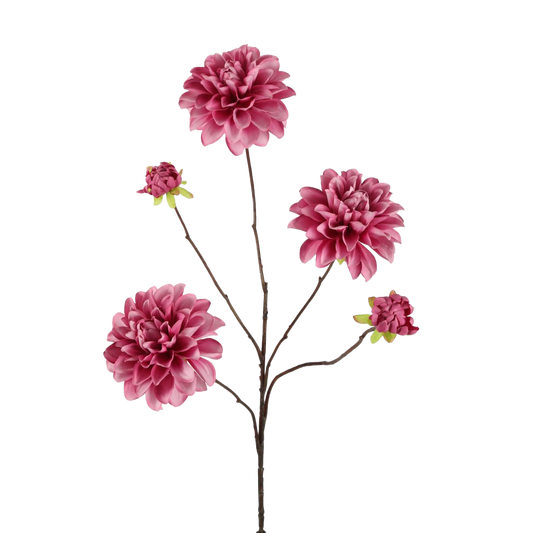 Viv! Home Luxuries Dahlia - zijden bloem - paars - 90cm