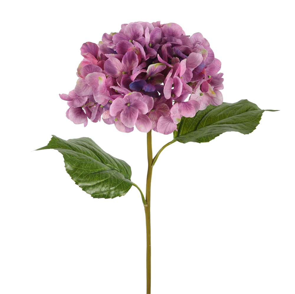 Viv! Home Luxuries Hortensia - zijden bloem - Paars - 56cm