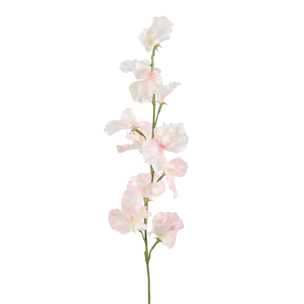 Viv! Home Luxuries Lathyrus - zijden bloem - roze wit - 71cm