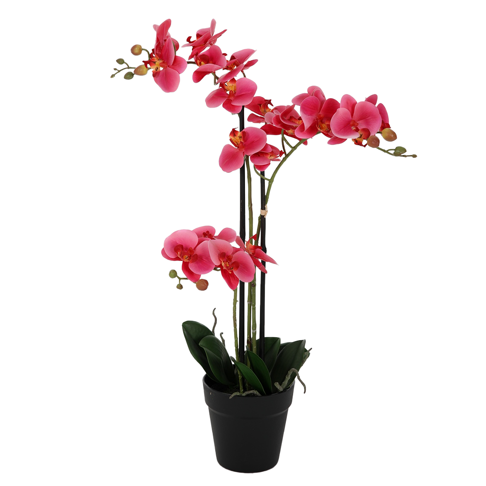 Viv! Home Luxuries Orchidee in pot - zijden bloem - roze - 64cm