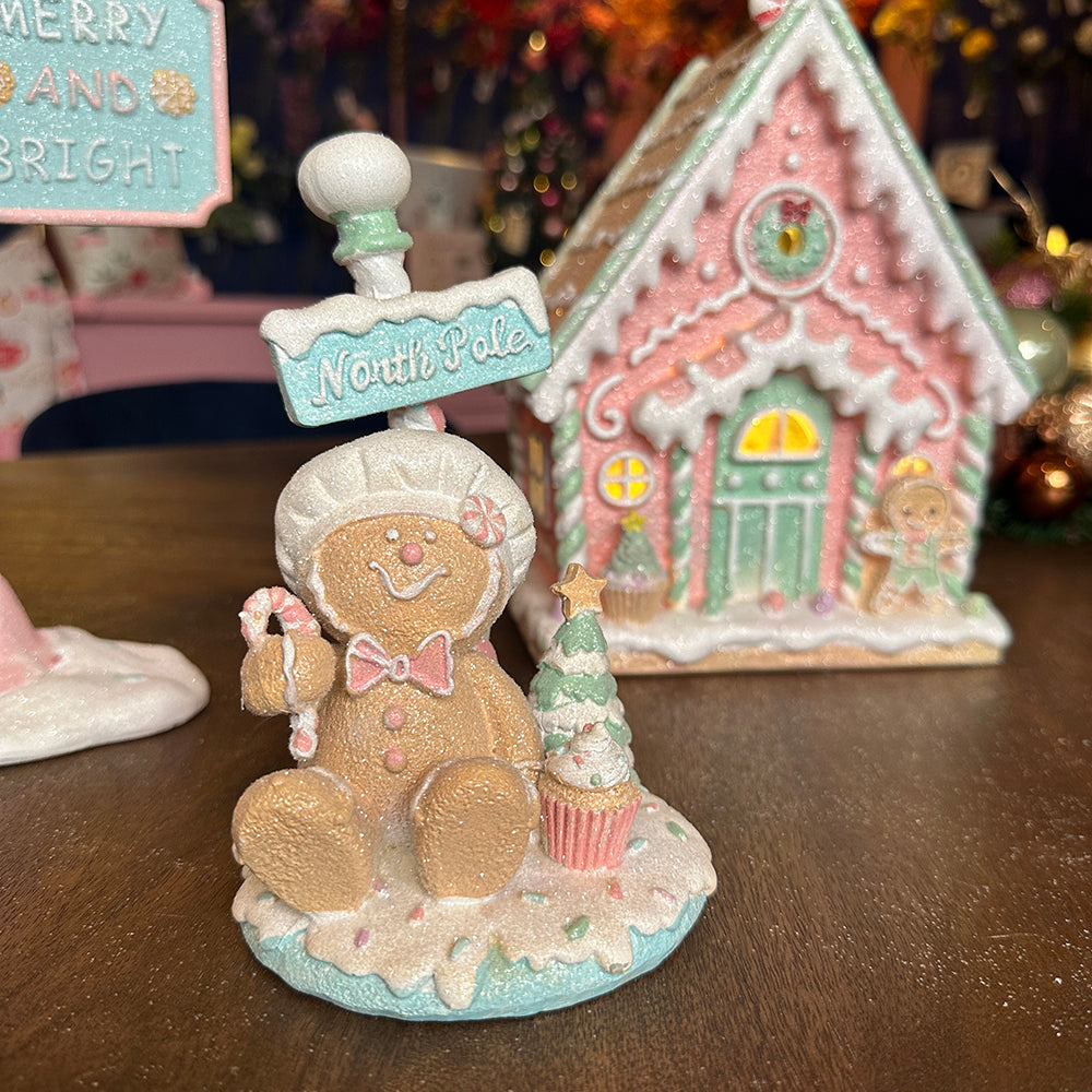 Viv! Christmas Kerstbeeld - 'North Pole' Gingerbread Chef  - pastel - 16,5cm