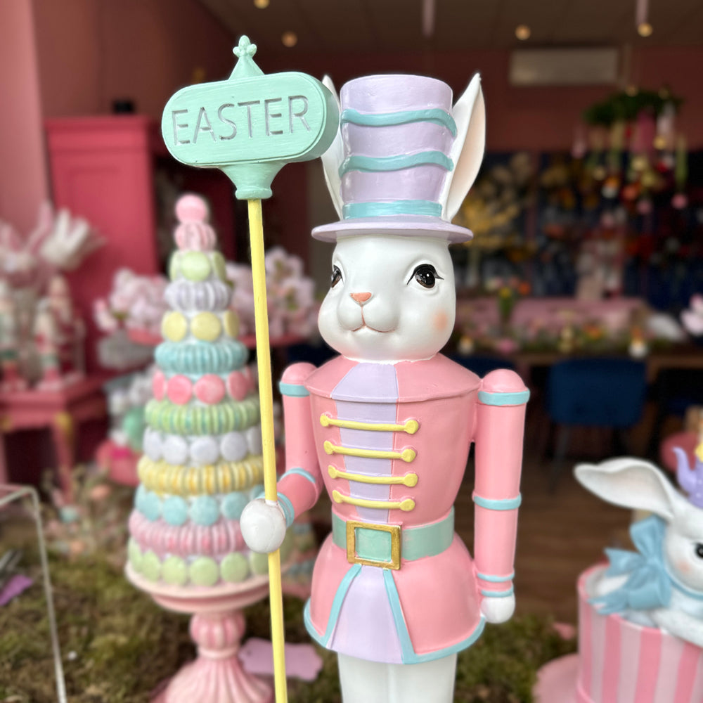 Viv! Christmas Paasdecoratie - Paashaas 'Easter' Notenkraker - pasen - pastel - 45cm