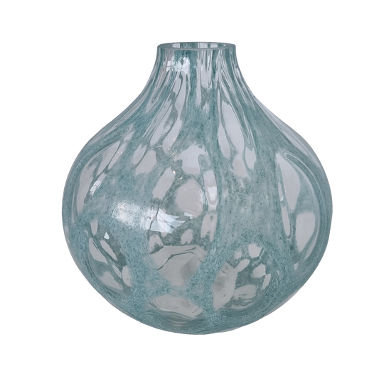 Viv! Home Luxuries Vaas - blauw - glas - 25x25cm