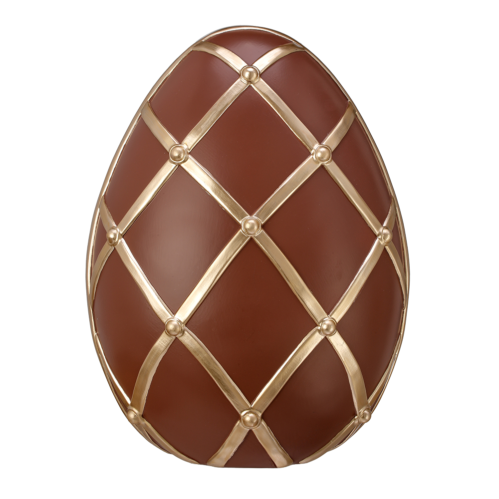 Viv! Christmas Paasdecoratie - XL Chocolade Paasei - pasen - bruin goud - 32cm