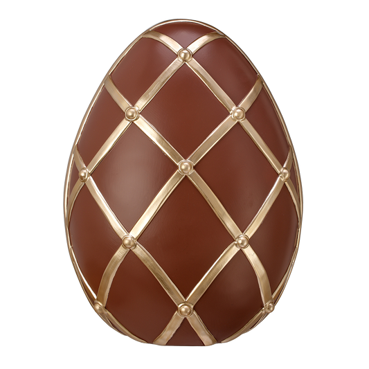 Viv! Christmas Paasdecoratie - XL Chocolade Paasei - pasen - bruin goud - 32cm