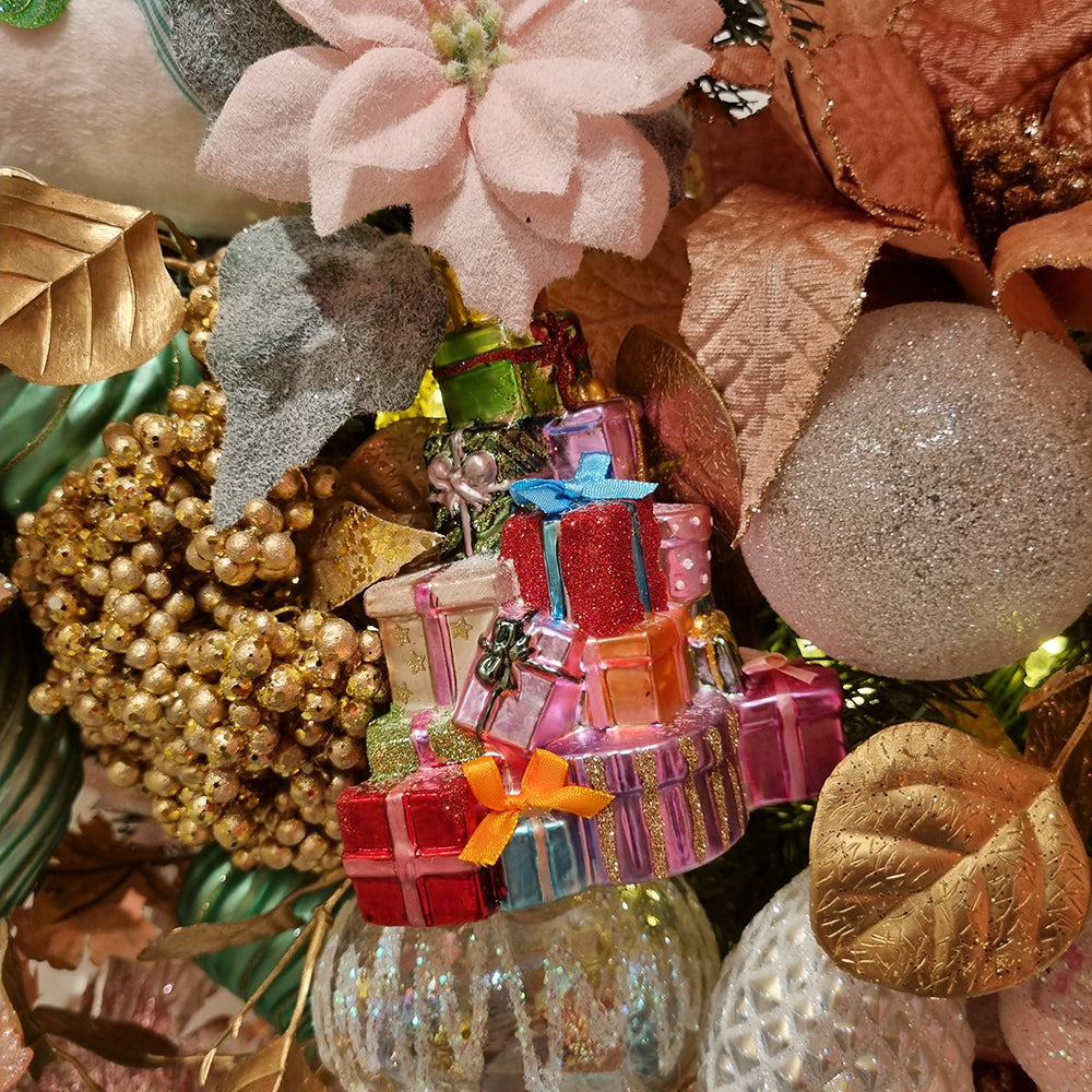 Viv! Christmas Kerstornament - Kerstcadeaus - glas - diverse kleuren - 16cm