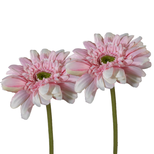 Viv! Home Luxuries Gerbera - 2 stuks - zijden bloem - roze - 54cm