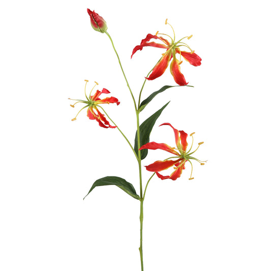 Viv! Home Luxuries Gloriosa - Kunstbloemen - oranje geel - 82cm