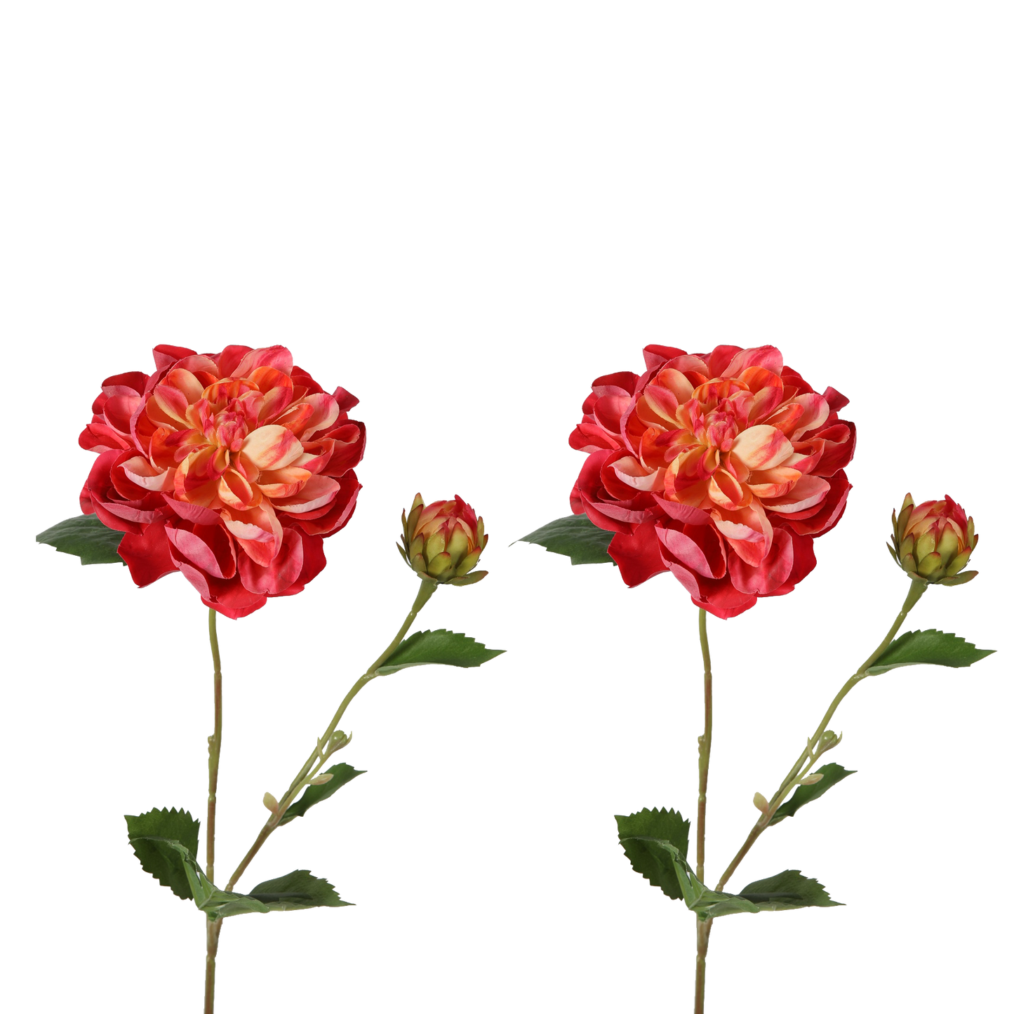 Viv! Home Luxuries Dahlia - 2 pcs - artificial flower - 57cm - pink red - top quality