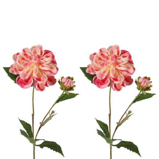 Viv! Home Luxuries Dahlia - 2 pcs - artificial flower - 57cm - pink - top quality