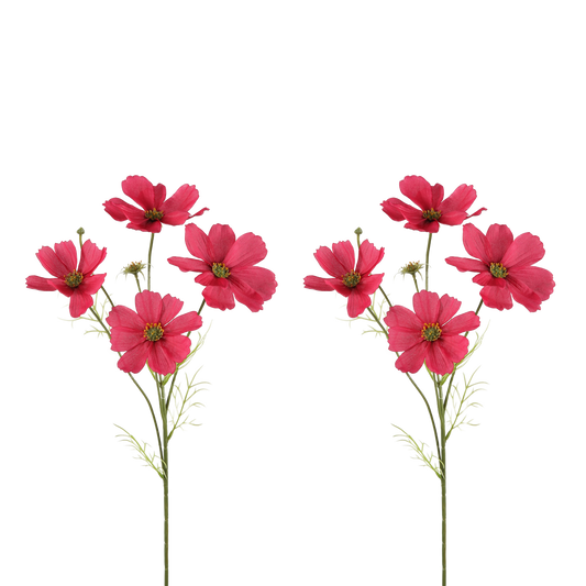 Viv! Home Luxuries Cosmos - Artificial flower - 52cm - Fuchsia - 2 pieces - Top quality