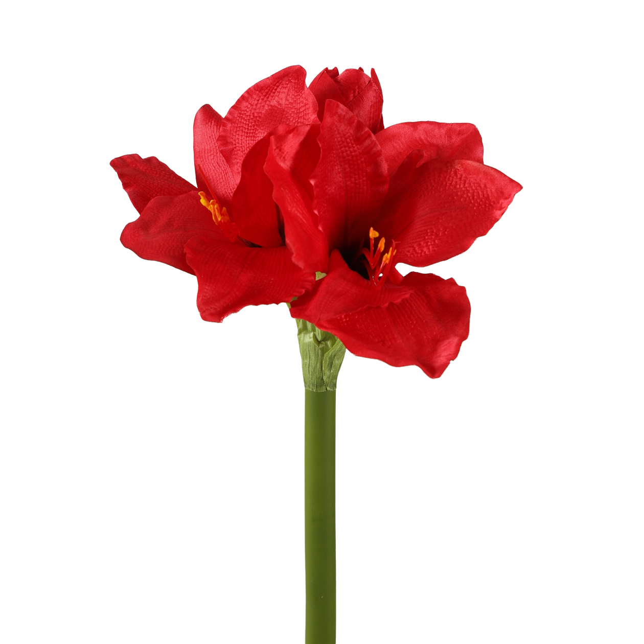 Viv! Home Luxuries Amaryllis - zijden bloem - rood - Kerst - 61cm