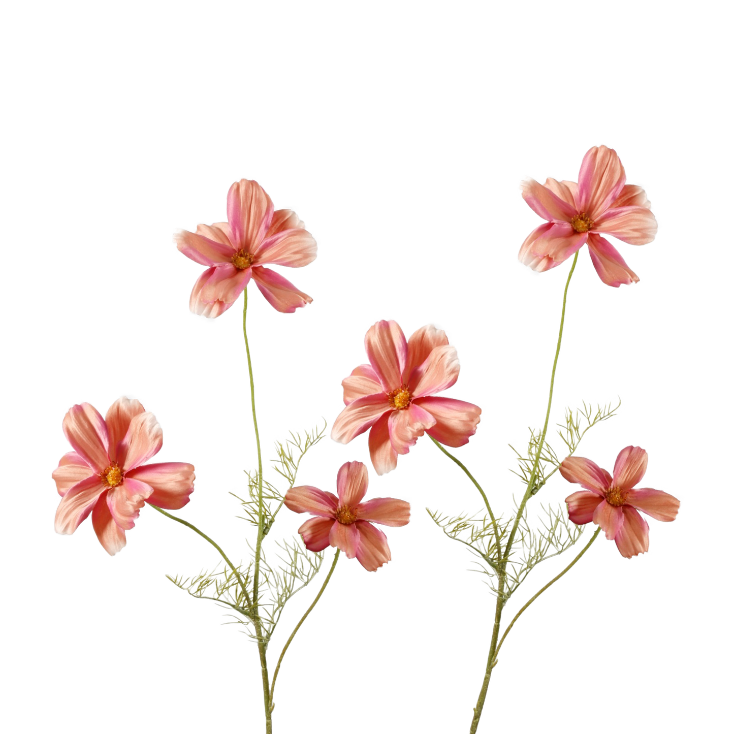 Viv! Home Luxuries Cosmos - zijden bloem - perzik roze - 2 stuks - 81cm