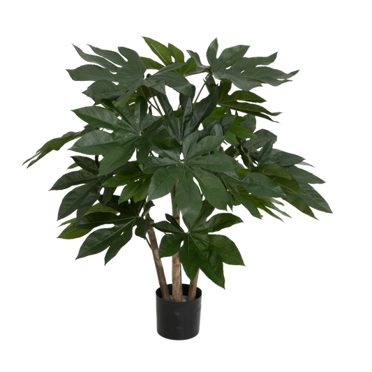 Viv! Home Luxuries Vingerplant Fatsia Japonica - kunstplant - groen - 85cm