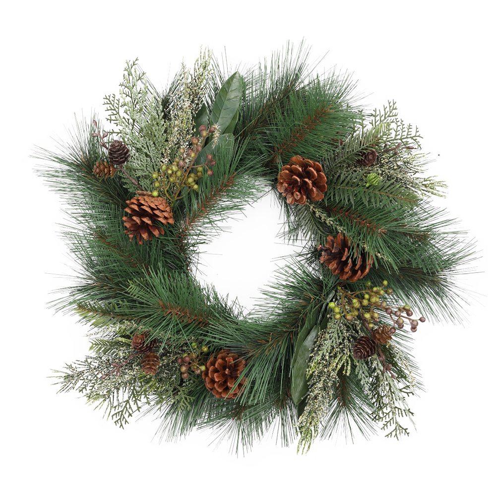 Viv! Home Luxuries Christmas wreath with pine cones - green - Ø30cm