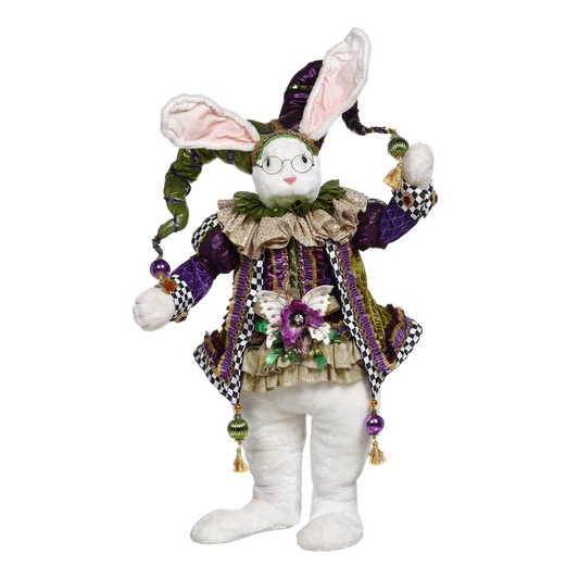 Mark Roberts Easter - Easter Bunny 'Party Time' - Decoration Image - Green Purple White Black - 77cm - Collector's Item