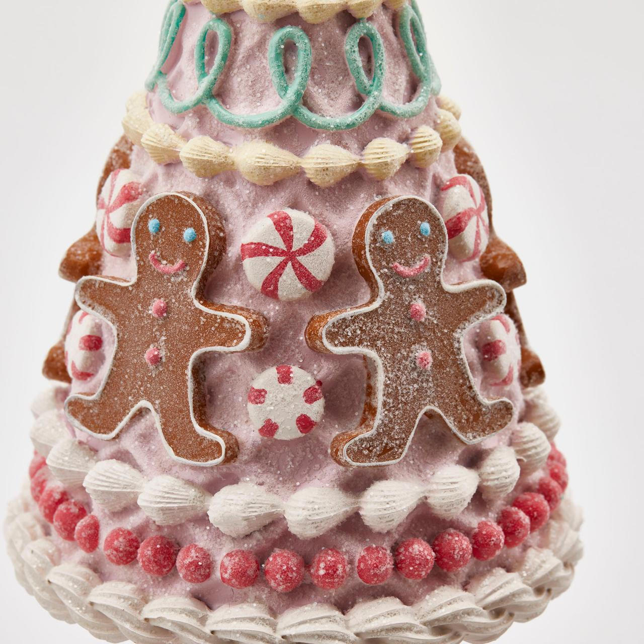 Viv! Christmas Kerst Decoratiebeeld - Gingerbread Taart - diverse kleuren - 34cm