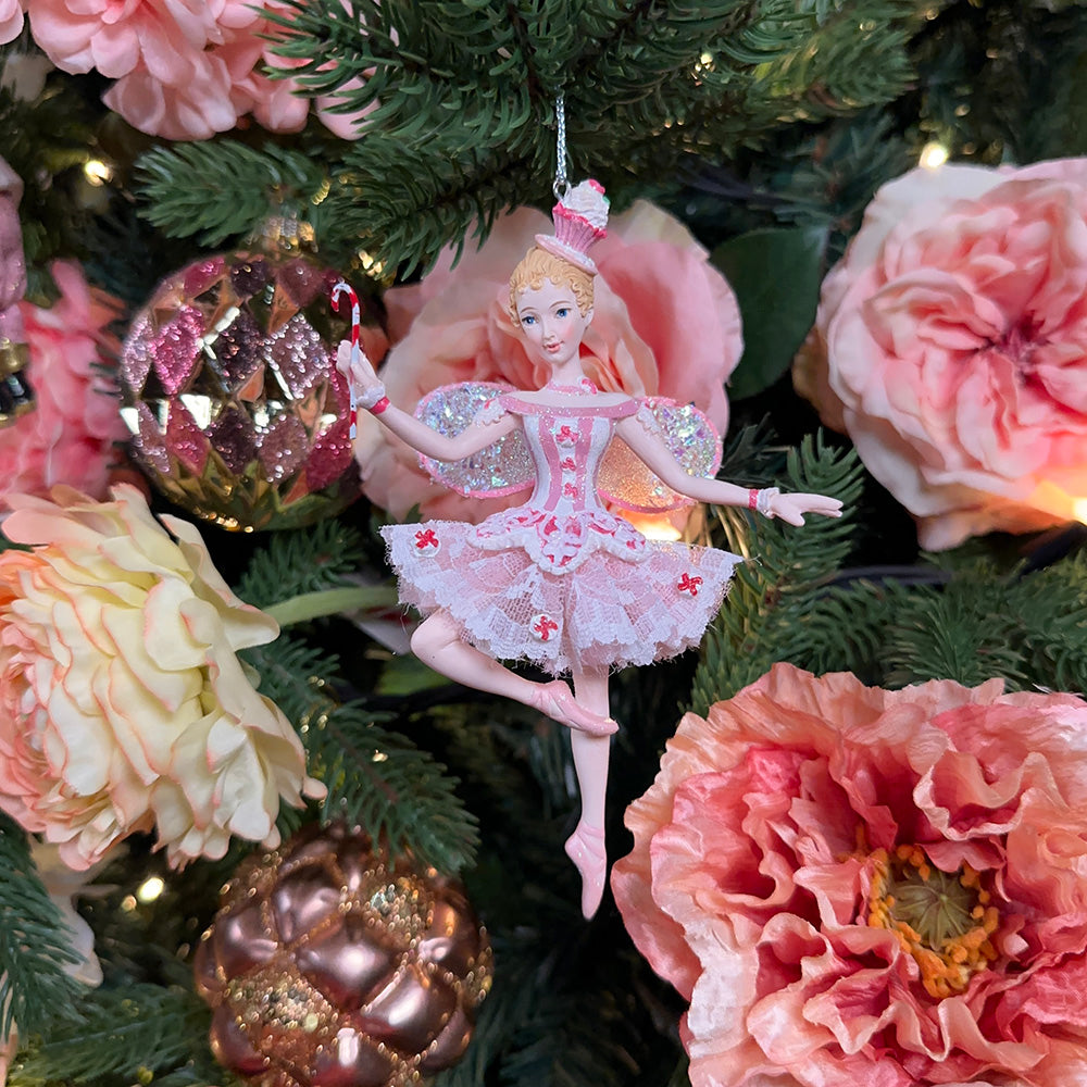 Viv! Home Luxuries Christmas ball - Glitter check - set of 3 - gold pink - 8cm