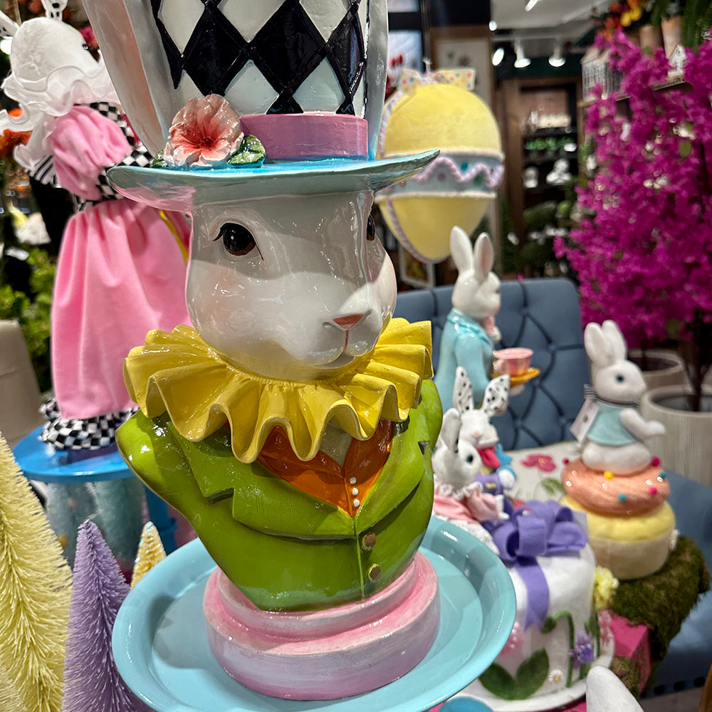 Viv! Christmas Paasdecoratie - Mad Hatter Paashaas Vaas - pasen - pastel - 46cm