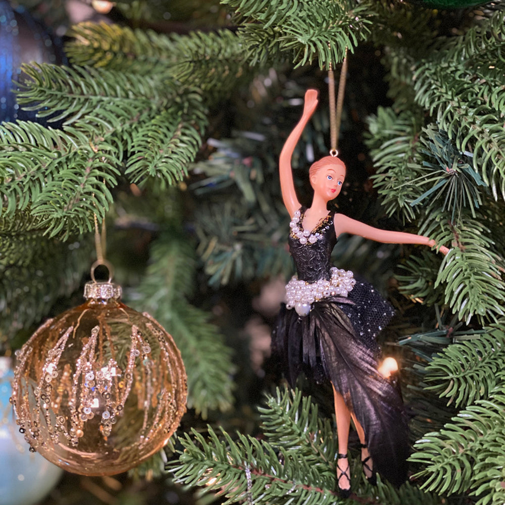 Viv! Home Luxuries Christmas ball - Ballerina - black - 19cm