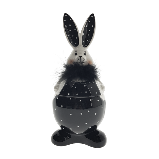 Viv! Home Luxuries Easter decoration - Easter bunny eggshell - black and white - 27 cm