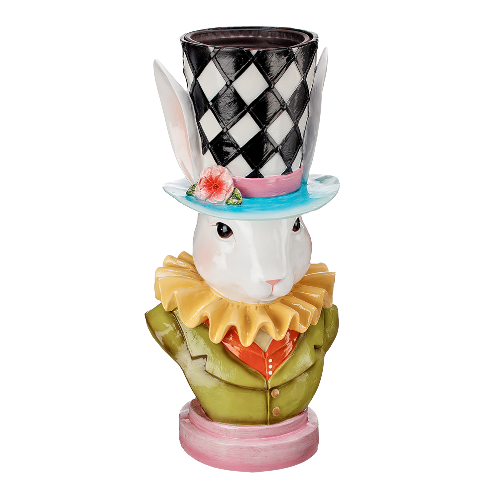 Viv! Christmas Paasdecoratie - Mad Hatter Paashaas Vaas - pasen - pastel - 46cm