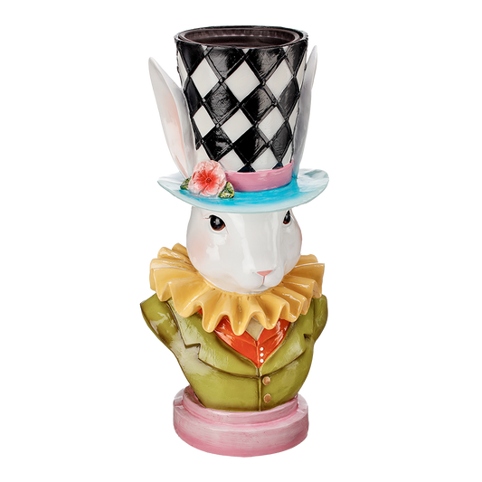 Viv! Christmas Paasdecoratie - Mad Hatter Paashaas Vaas - pasen - pastel - 46cm