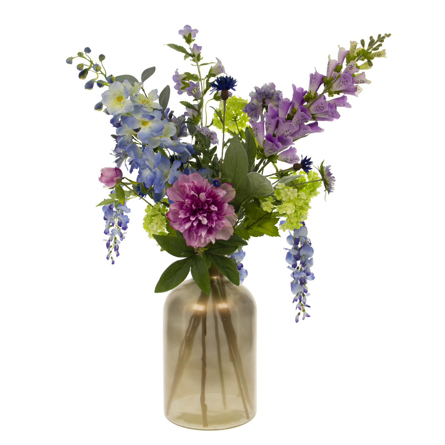 Viv! Home Luxuries Bouquet Liv - Silk Flowers - pink blue purple - Including Vase