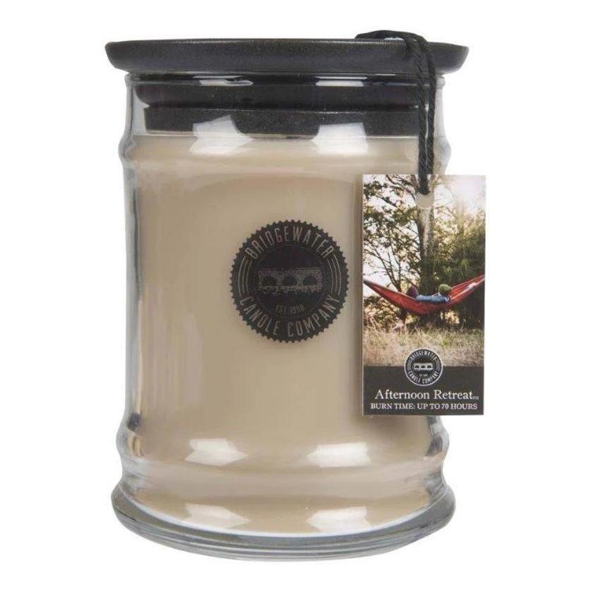 Bridgewater small jar candle Afternoon Retreat - licht kruidige geur van mandarijn en sandelhout - Viv! Home Luxuries