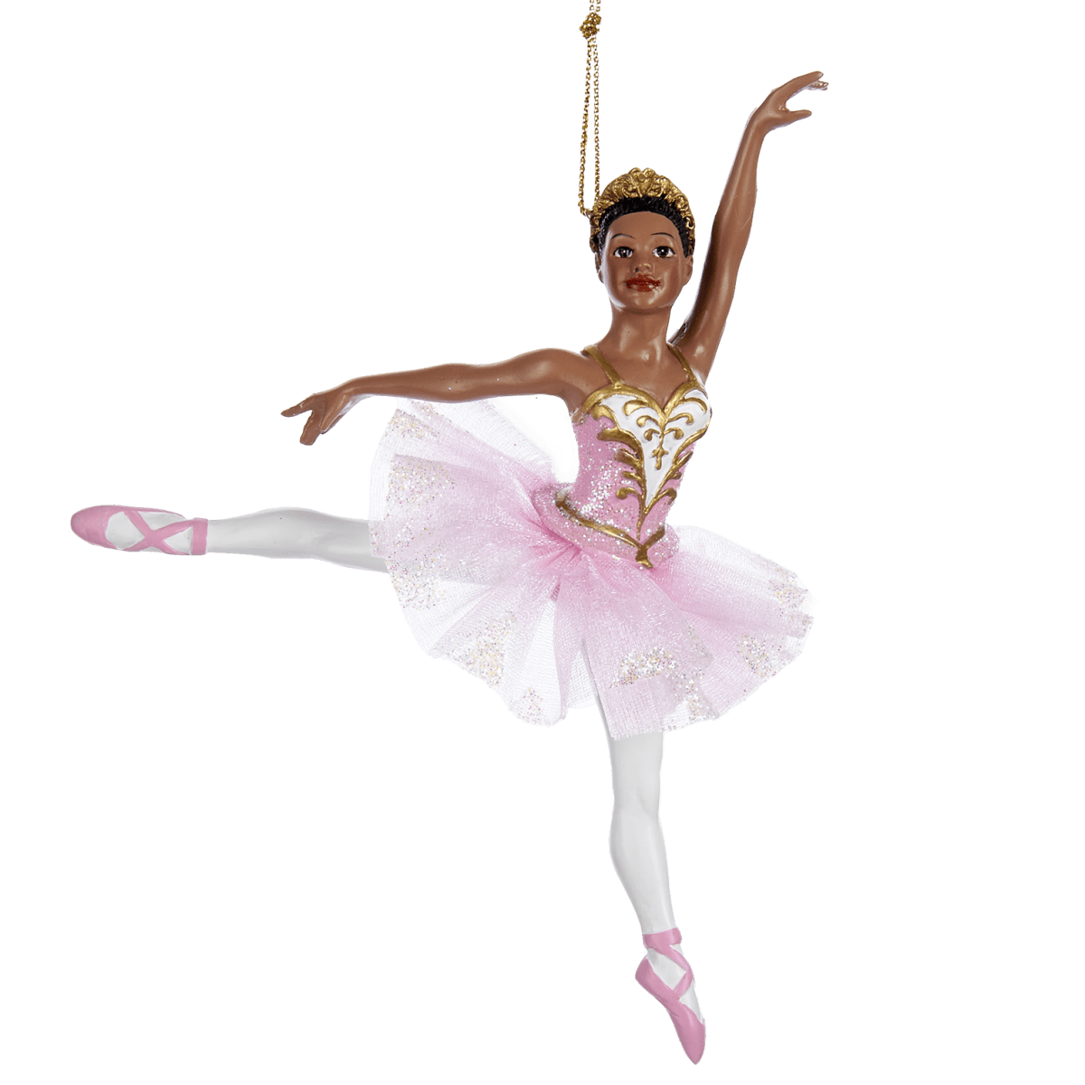 Kurt S. Adler Kerstornament - Ballerina - roze - 16cm - Viv! Home Luxuries