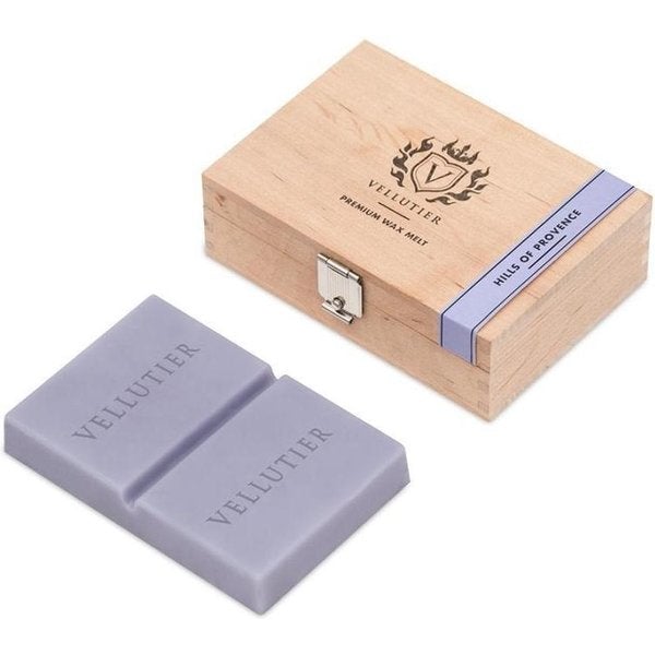 Vellutier Hills of Provence - wax melt - 16 branduren - houten kistje - Viv! Home Luxuries