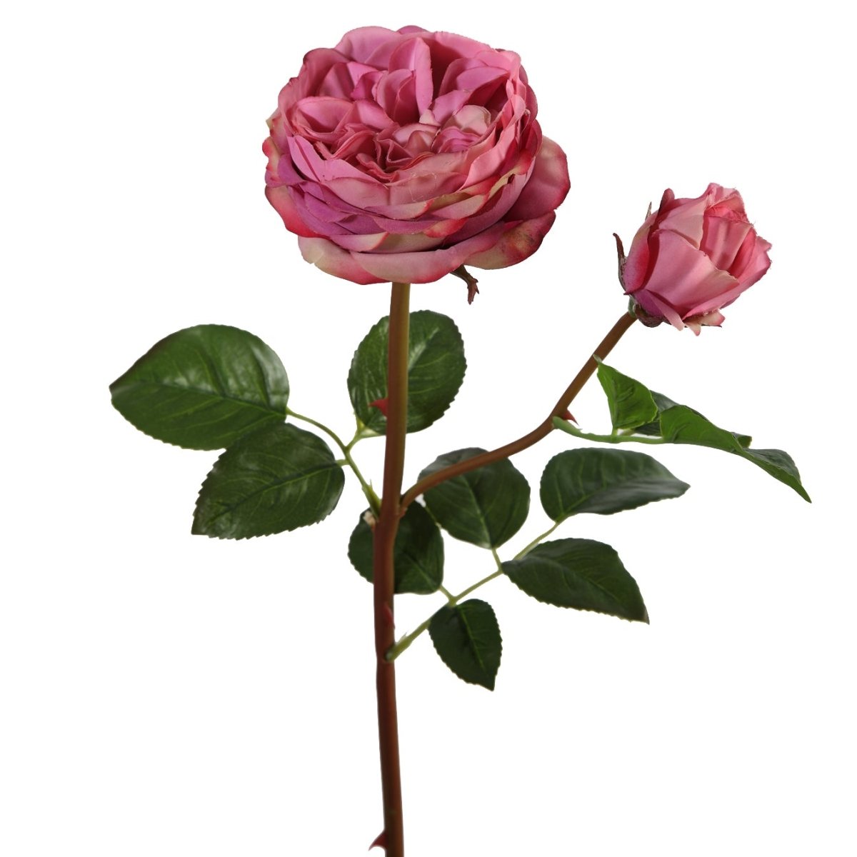 Viv! Home Luxuries Garden roos - zijden bloem - lila roze - 61cm - topkwaliteit - Viv! Home Luxuries
