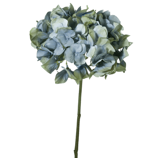 Viv! Home Luxuries Hortensia - zijden bloem - groen blauw - 48cm - topkwaliteit - Viv! Home Luxuries