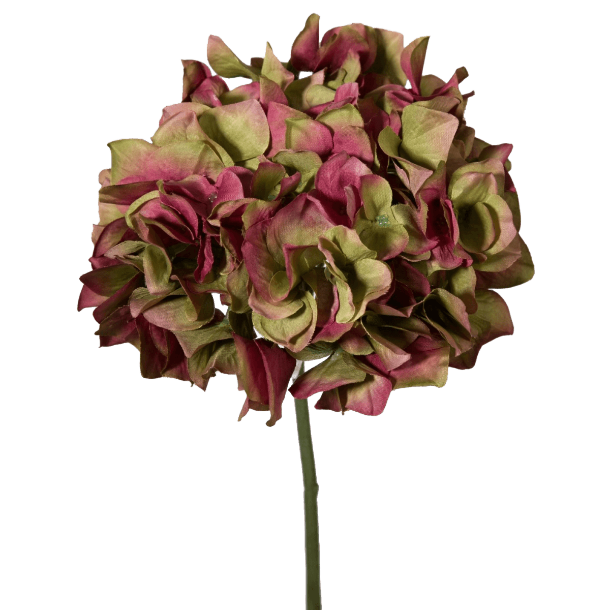 Viv! Home Luxuries Hortensia - zijden bloem - groen fuchsia - 48cm - topkwaliteit - Viv! Home Luxuries