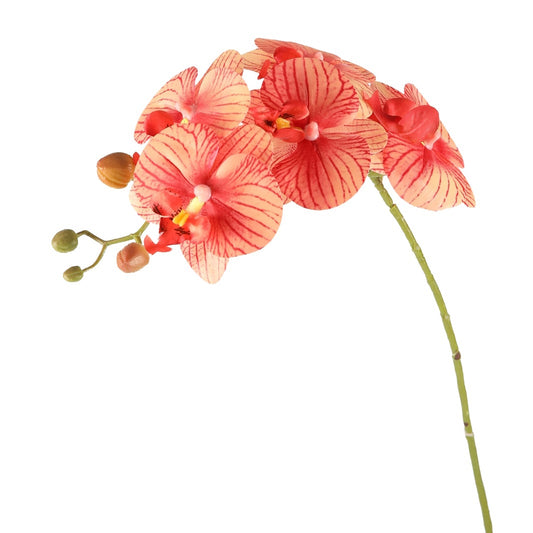 Viv! Home Luxuries Orchidee - zijden bloem - oranje roze - 65cm - topkwaliteit - Viv! Home Luxuries