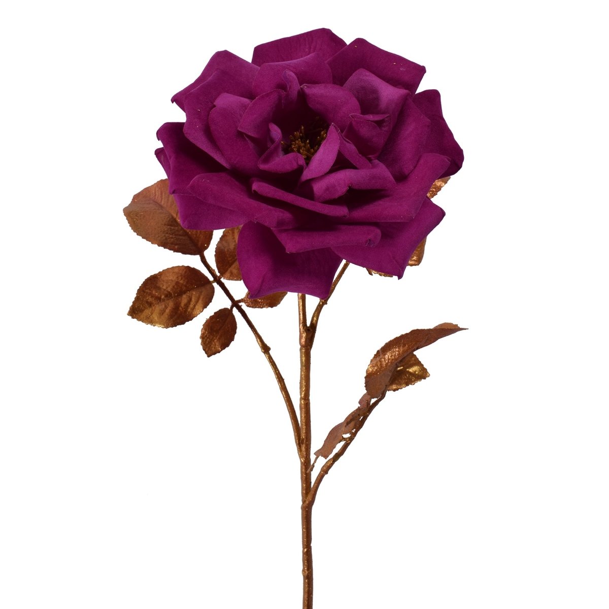 Viv! Home Luxuries Roos - extra groot - zijden bloem - paars met goud - topkwaliteit - Viv! Home Luxuries