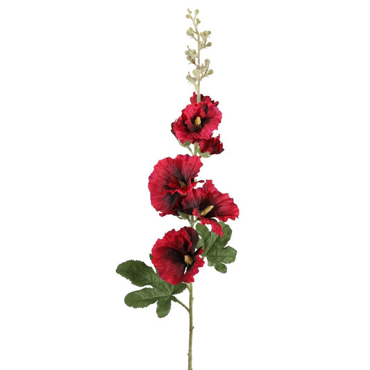 Viv! Home Luxuries Stokroos - groot - zijden bloem - rood - 91cm - topkwaliteit - Viv! Home Luxuries
